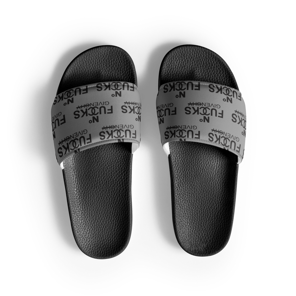 SnkrVet 'No F*&#s' Men’s Custom slides - Nobel - Sneaker-Veteranz