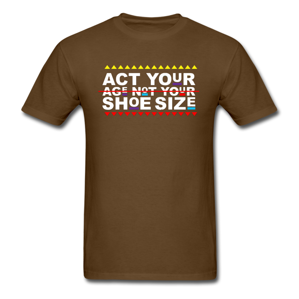 E. GotSole/SnkrVet  'Act Your Age' Unisex Classic T-Shirt - brown