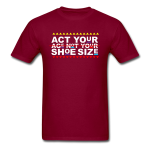 E. GotSole/SnkrVet  'Act Your Age' Unisex Classic T-Shirt - burgundy
