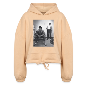 SnkrVet "Punch Out" Women’s Cropped Hoodie - nude