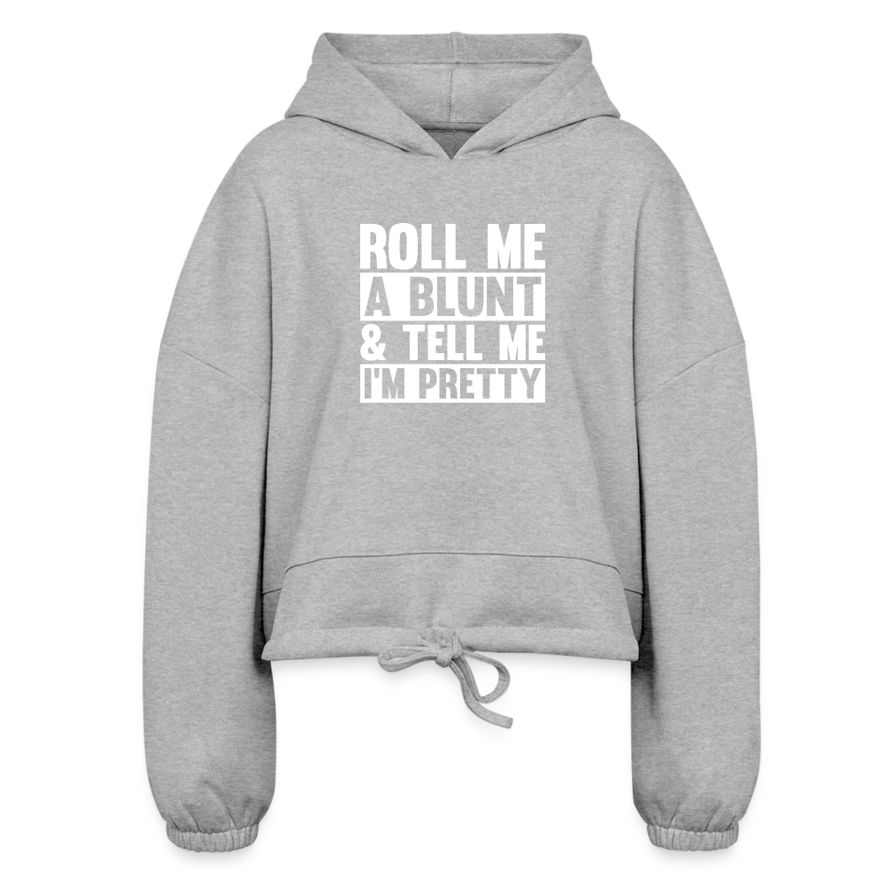 SnkrVet "Roll Up" Women’s Cropped Hoodie - heather gray