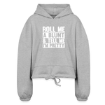 SnkrVet "Roll Up" Women’s Cropped Hoodie - heather gray