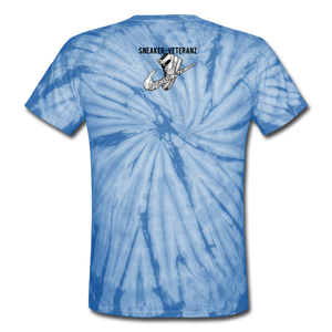 SnkrVet 'Overbranded' Tie Dye T-Shirt - spider baby blue