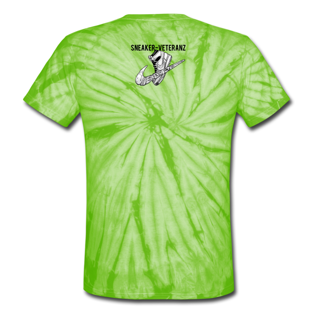 SnkrVet 'Overbranded' Tie Dye T-Shirt - spider lime green