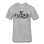 SnkrVet 'No Fucks' Fitted Cotton/Poly T-Shirt | Next Level 6210 - heather gray