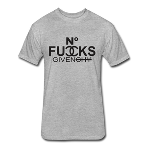 SnkrVet 'No Fucks' Fitted Cotton/Poly T-Shirt | Next Level 6210 - heather gray