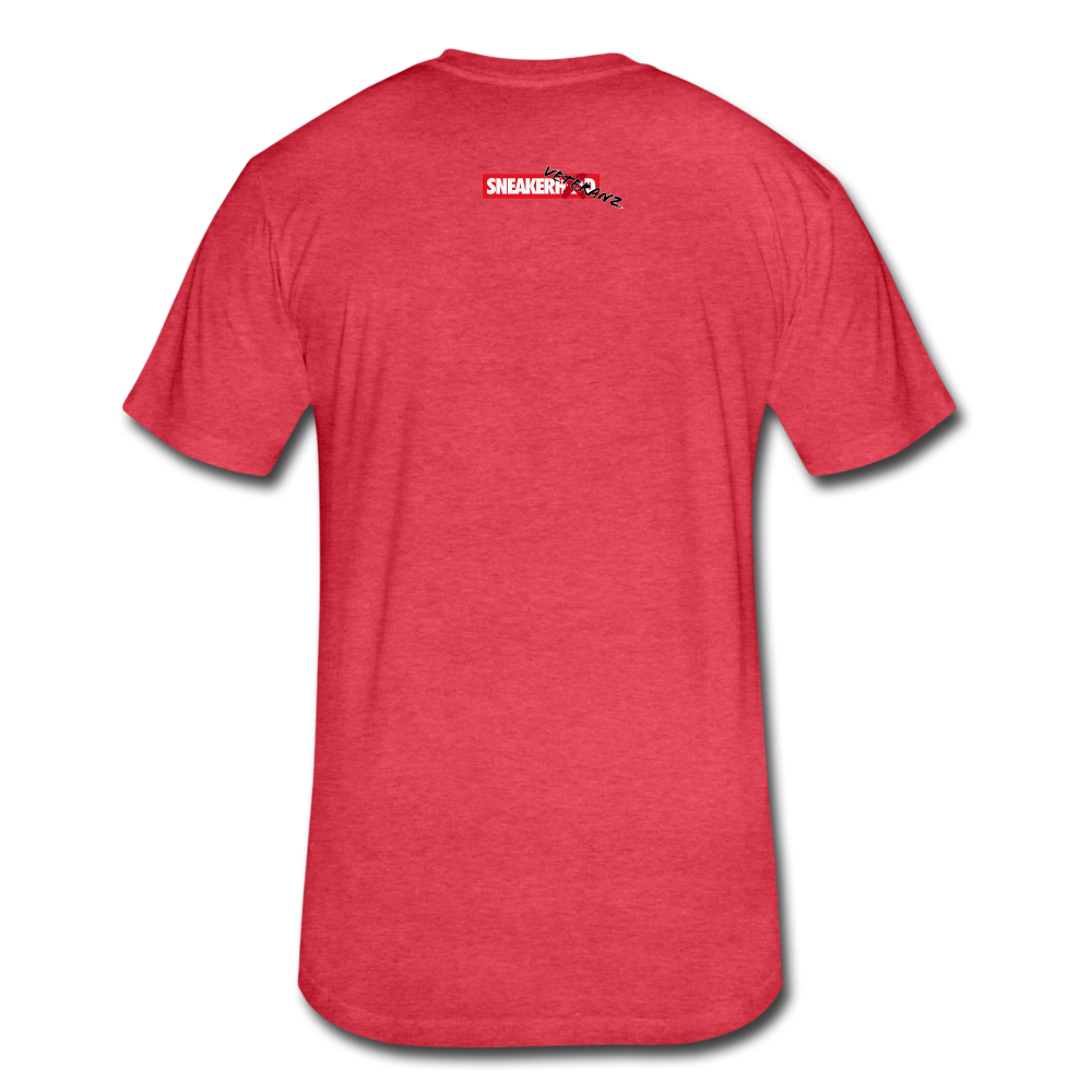 SnkrVet 'No Fucks' Fitted Cotton/Poly T-Shirt | Next Level 6210 - heather red