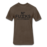 SnkrVet 'No Fucks' Fitted Cotton/Poly T-Shirt | Next Level 6210 - heather espresso