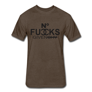 SnkrVet 'No Fucks' Fitted Cotton/Poly T-Shirt | Next Level 6210 - heather espresso