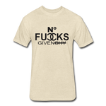 SnkrVet 'No Fucks' Fitted Cotton/Poly T-Shirt | Next Level 6210 - heather cream