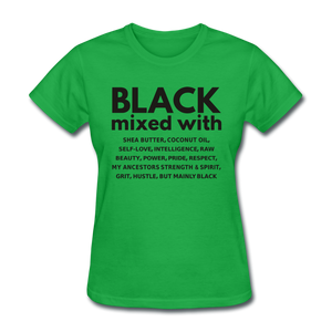 SnkrVet 'Black Mixed With' Women's T-Shirt - bright green