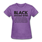 SnkrVet 'Black Mixed With' Women's T-Shirt - purple heather