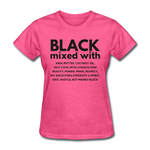SnkrVet 'Black Mixed With' Women's T-Shirt - heather pink