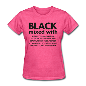 SnkrVet 'Black Mixed With' Women's T-Shirt - heather pink