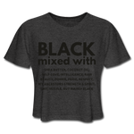 SnkrVet 'Black Mixed With'  Women's Cropped T-Shirt - deep heather