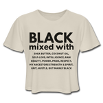 SnkrVet 'Black Mixed With'  Women's Cropped T-Shirt - dust