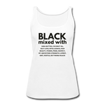 SnkrVet 'Black Mixed With' Women’s Premium Tank Top - white