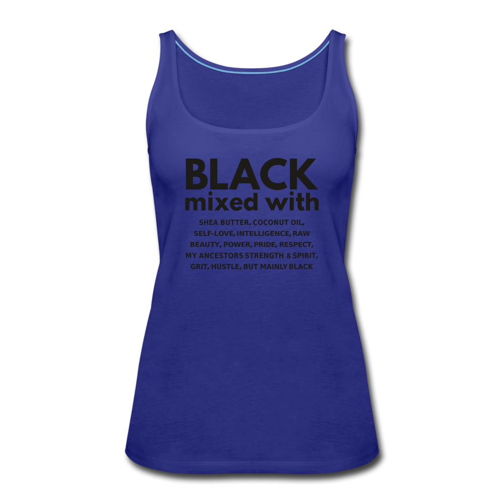 SnkrVet 'Black Mixed With' Women’s Premium Tank Top - royal blue