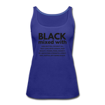 SnkrVet 'Black Mixed With' Women’s Premium Tank Top - royal blue
