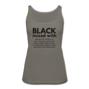SnkrVet 'Black Mixed With' Women’s Premium Tank Top - asphalt gray