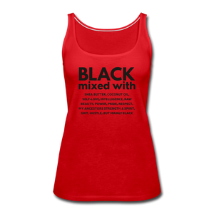 SnkrVet 'Black Mixed With' Women’s Premium Tank Top - red