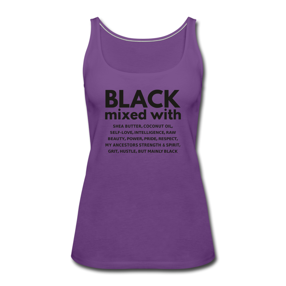 SnkrVet 'Black Mixed With' Women’s Premium Tank Top - purple