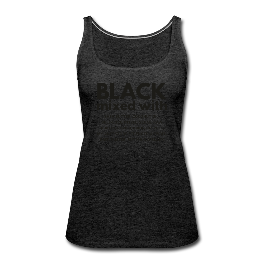 SnkrVet 'Black Mixed With' Women’s Premium Tank Top - charcoal gray