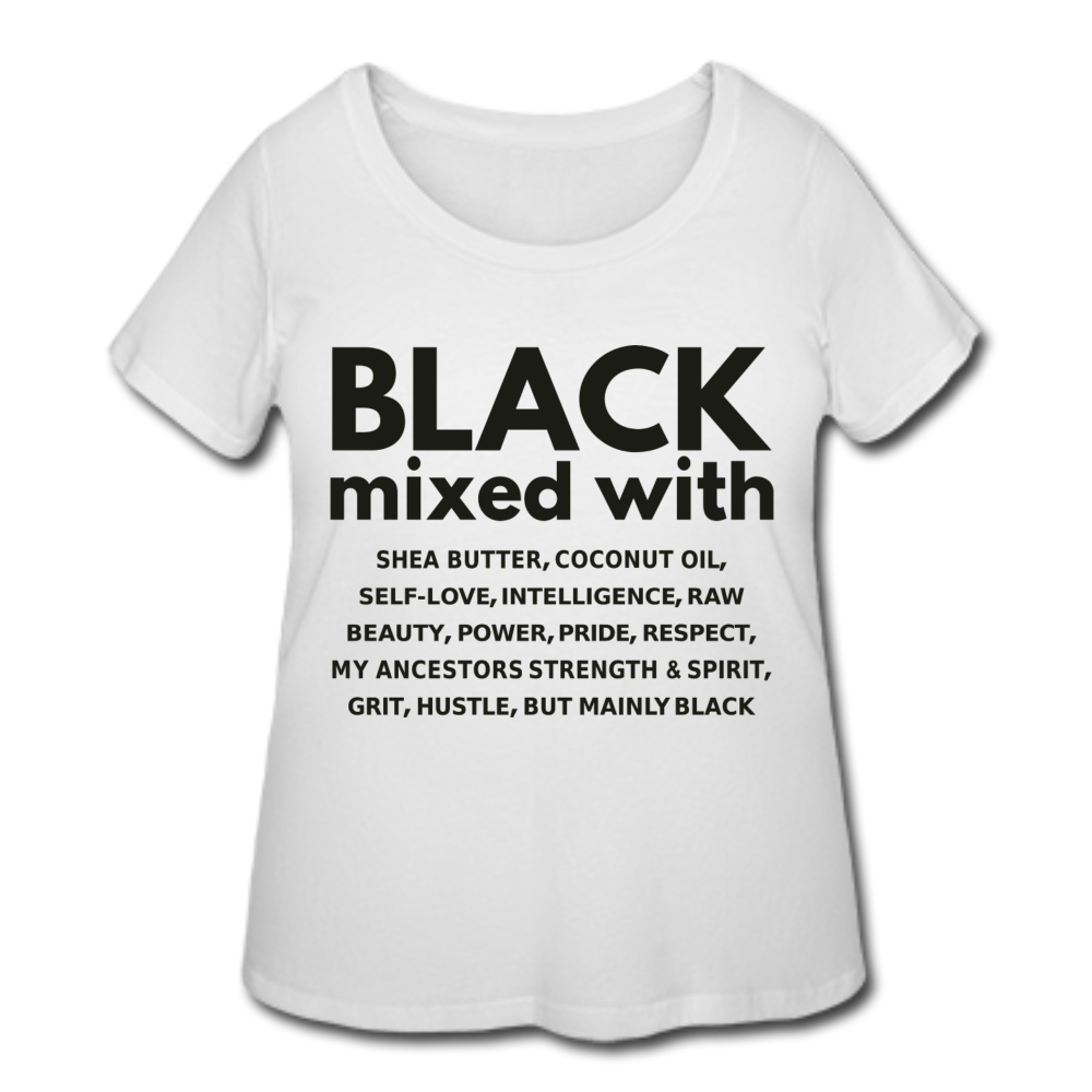 SnkrVet 'Black Mixed With' Women’s Curvy T-Shirt - white