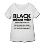 SnkrVet 'Black Mixed With' Women’s Curvy T-Shirt - white