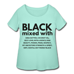 SnkrVet 'Black Mixed With' Women’s Curvy T-Shirt - mint