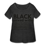 SnkrVet 'Black Mixed With' Women’s Curvy T-Shirt - deep heather