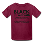 SnkrVet 'Black Mixed With' Kids' T-Shirt - burgundy