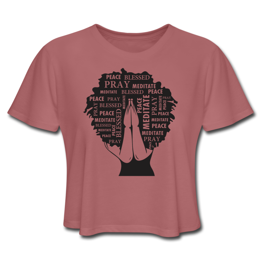 SnkrVet 'Bless' Women's Cropped T-Shirt - mauve