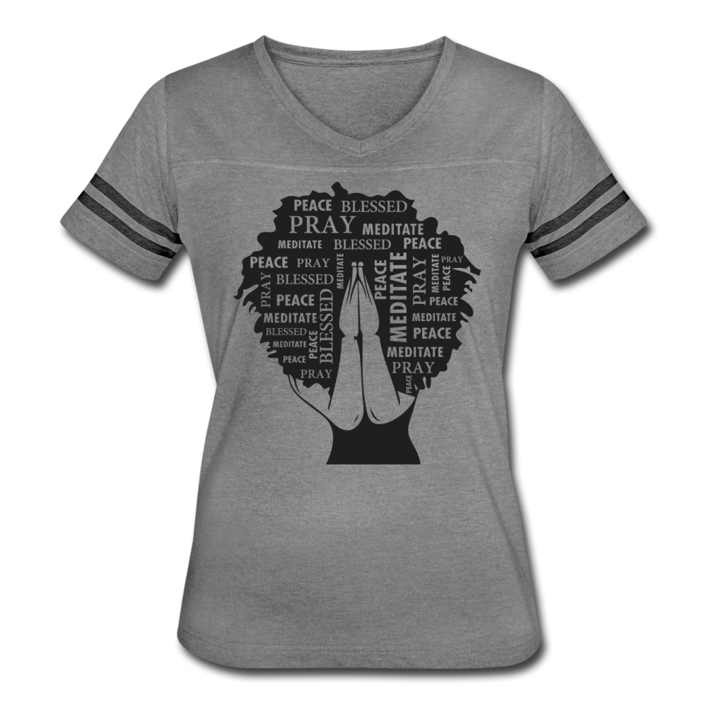 SnkrVet 'Bless" Women’s Vintage Sport T-Shirt - heather gray/charcoal