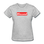 SnkrVet 'Blessed' Box Logo Women's T-Shirt - heather gray