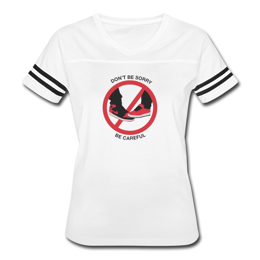 SnkrVet 'Don't Be Sorry' Women’s Vintage Sport T-Shirt - white/black