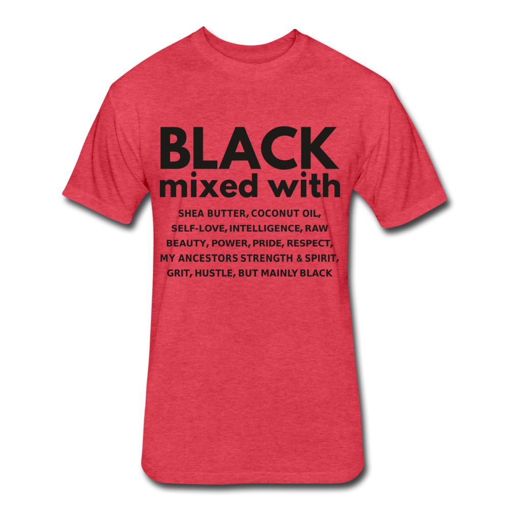 SnkrVet 'Black Mixed With' Fitted Cotton/Poly T-Shirt - heather red