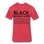 SnkrVet 'Black Mixed With' Fitted Cotton/Poly T-Shirt - heather red