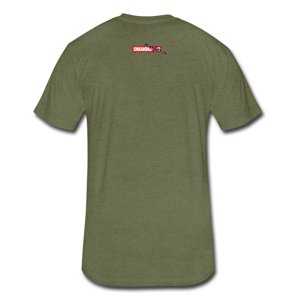 SnkrVet 'Black Mixed With' Fitted Cotton/Poly T-Shirt - heather military green