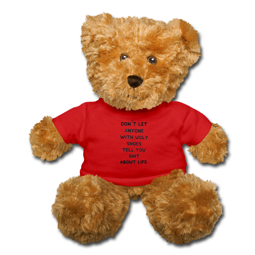 SnkrVet' Don't Let' Teddy Bear - red