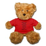 SnkrVet' Don't Let' Teddy Bear - red