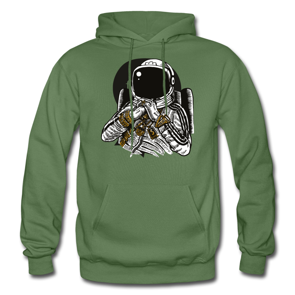 SnkrVet 'Trill in Space' Heavy Blend Adult Hoodie - military green