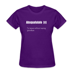 SnkrVet 'Absquatulate' Women's T-Shirt - purple
