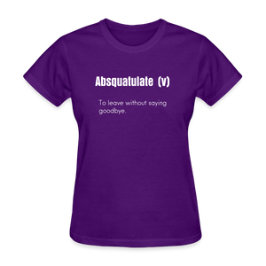 SnkrVet 'Absquatulate' Women's T-Shirt - purple
