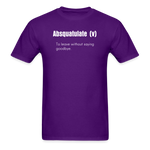 SnkrVet 'Adsquatulate' Unisex Classic T-Shirt - purple