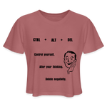 SnkrVet 'CTRL' Women's Cropped T-Shirt - mauve