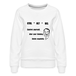 SnkrVet 'CTRL' Women’s Premium Sweatshirt - white