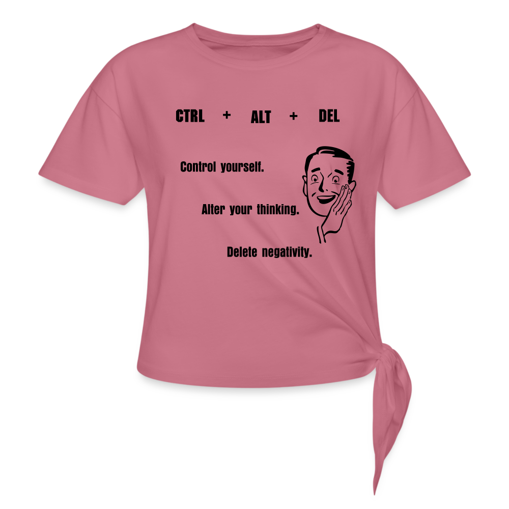 SnkrVet 'CTRL' Women's Knotted T-Shirt - mauve