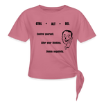 SnkrVet 'CTRL' Women's Knotted T-Shirt - mauve