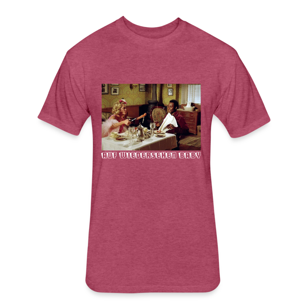 SnkrVet 'Auf Wiedersehen Baby' Fitted Cotton/Poly T-Shirt - heather burgundy